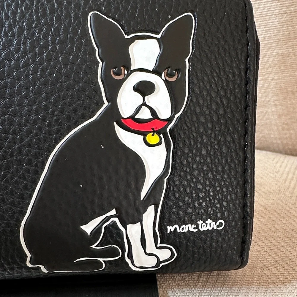 Marc Tetro Black Wallet with Dog Design
